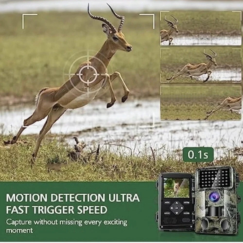 Haza Trail Camera 58MP 2” Huge Screen HD Game Hunting Camera with Night Vision